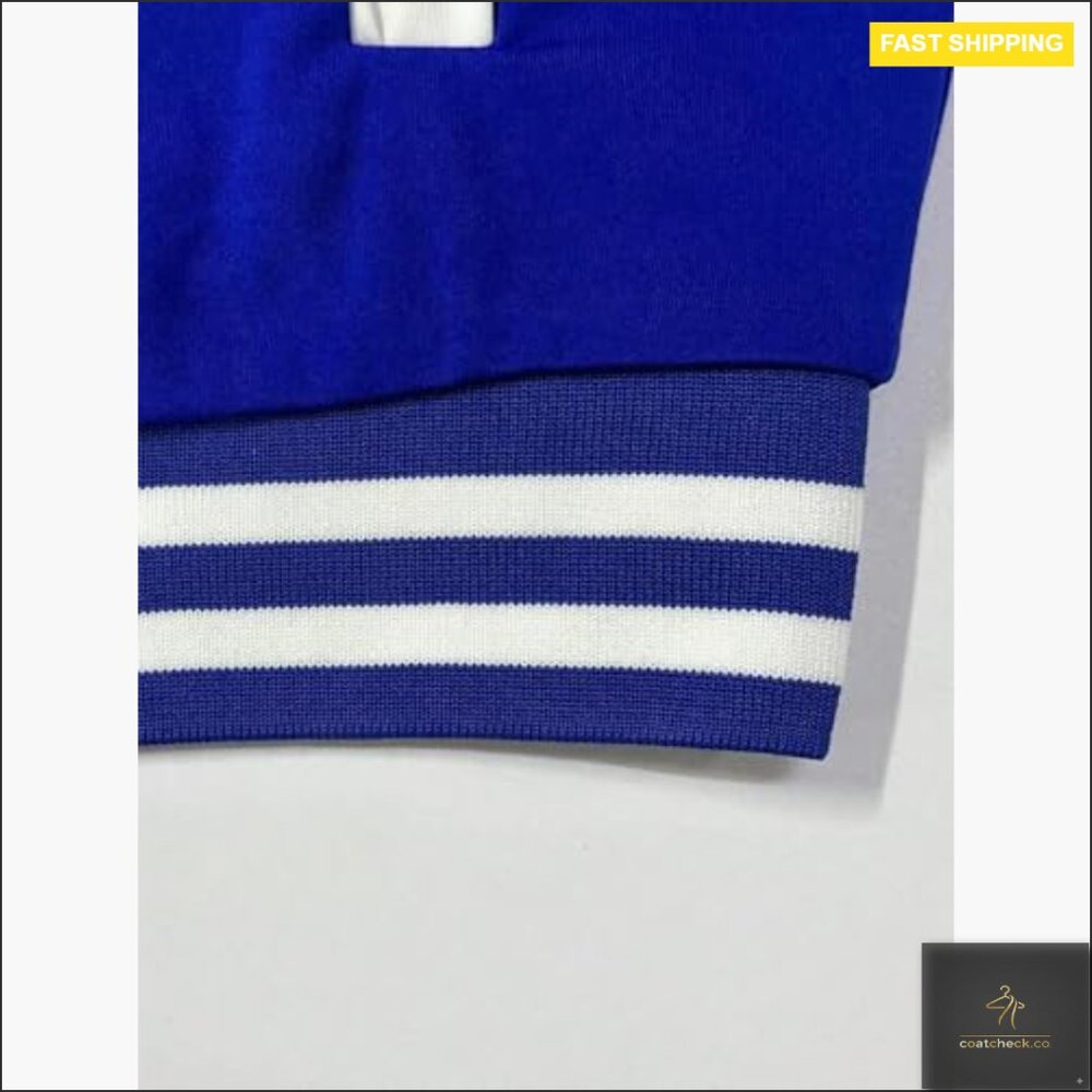 Cropped Varsity Bomber Jacket, Button Front, Colo… - image 6